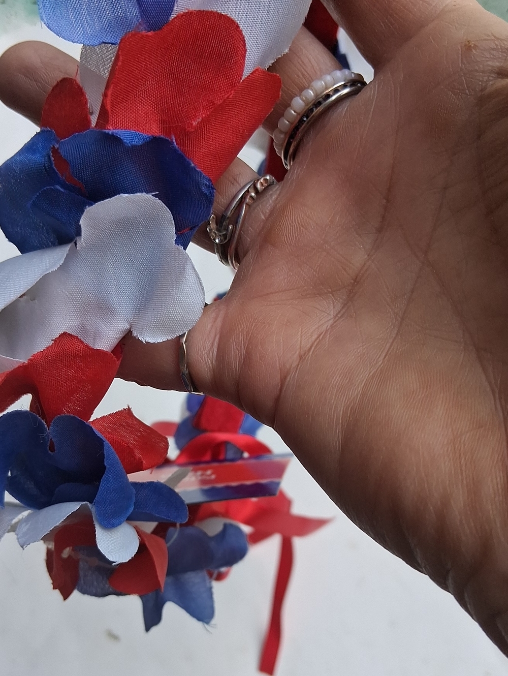 Red White and Blue Flower Crown - Picture 3 of 3